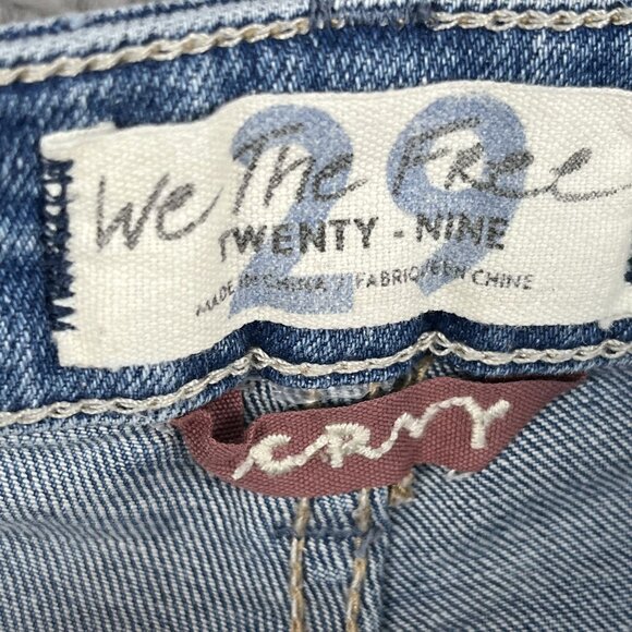 We the Free Free People Curvy Cut Off Light Wash Jean Shorts Sz 29 - Picture 4 of 4